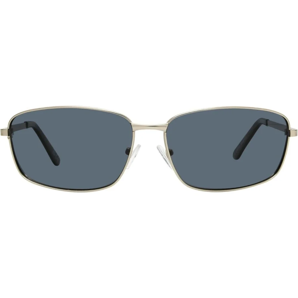 Panama Jack x Foster Grant Polarized Aviator Sunglasses Silver Gray Cord UVA-UVB